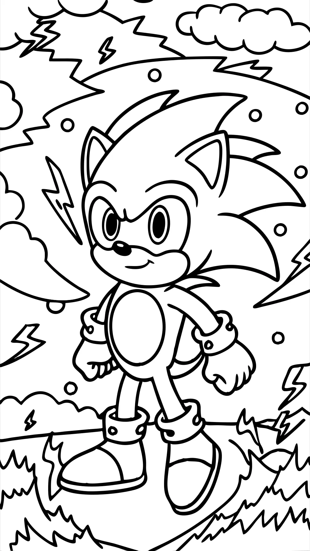 super sonic coloring page